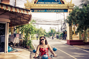 Girl Enjoying Her Scooter