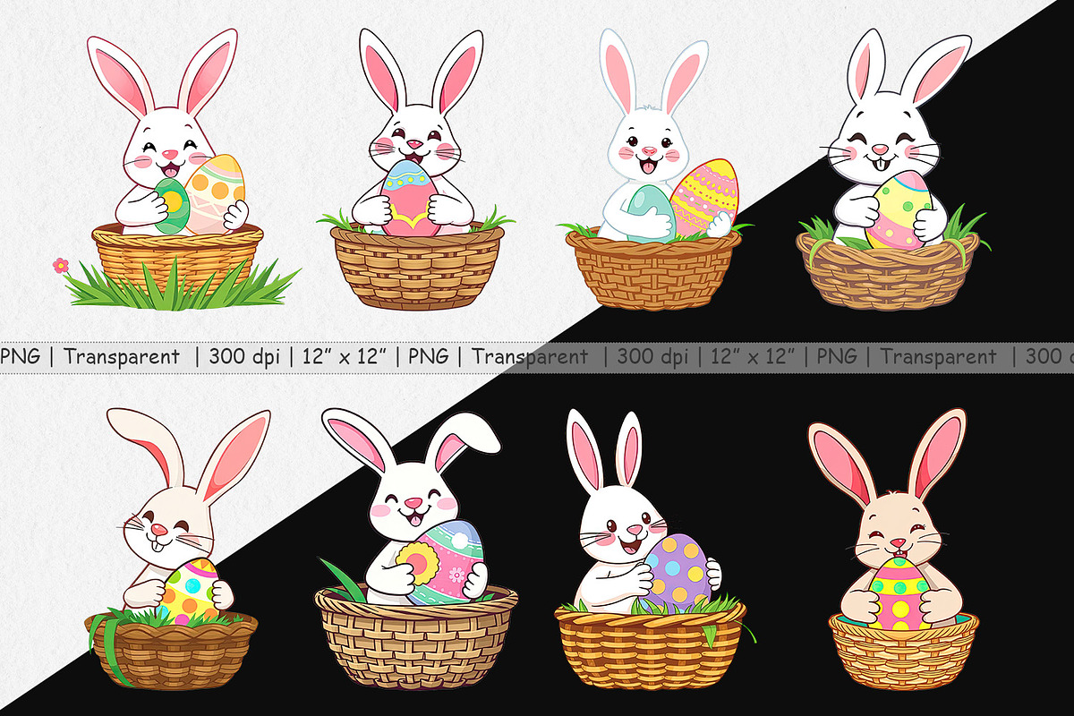 Easter Bunny Clipart, a Graphic by Artnoy (Photo 2 of 5)