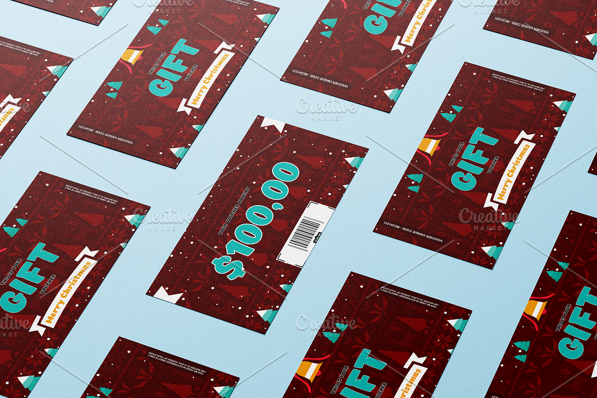 Christmas Voucher 02, a Card Template by Tzochko (Photo 2 of 5)