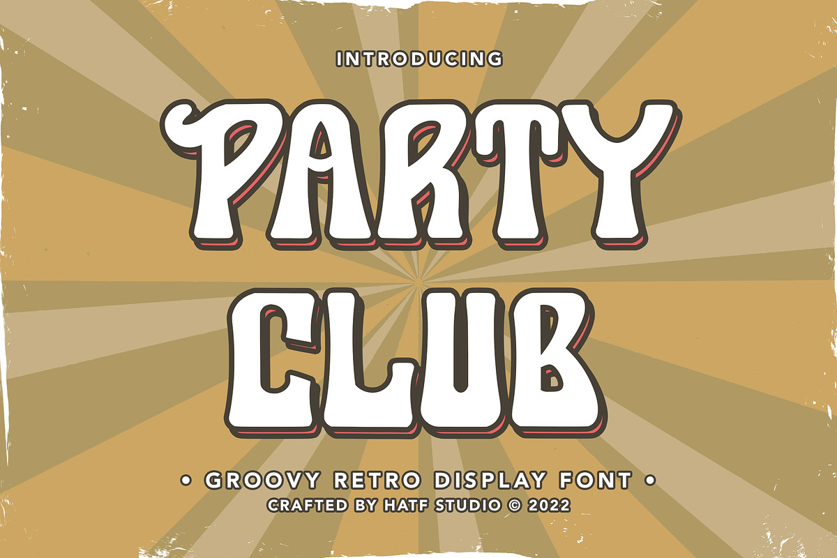 Party Club, a Handwritten Font by HATFSTUDIO (Photo 1 of 8)