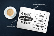 Darkshine Brush Font. Script., a Script Font by Wewhitelist (Thumbnail 4 of 6)