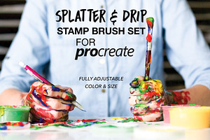 Splatter & Drip Stamp Brush Set