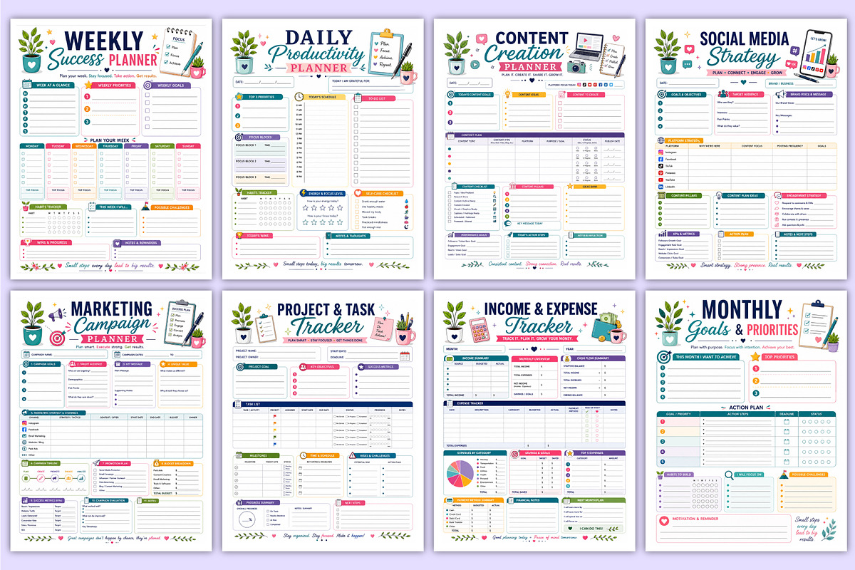 2027 Digital Success Planner | Kdp, a Stationery Template by Mustafiz (Photo 3 of 4)