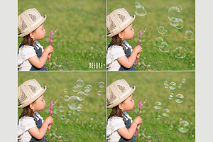 Realistic Soap Bubble Overlays