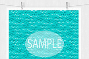 Ocean Blue Waves Digital Paper, a Pattern Graphic by Leska's Digitals (Thumbnail 2 of 6)