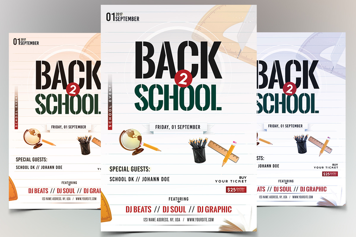 Back to School - PSD Flyer Template, a Flyer Template by PixelsDesign