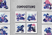 Halloween Haunted House: creator kit, a Seasonal Illustration by SARUN CHARM (Thumbnail 3 of 10)