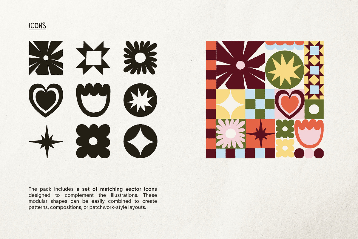 Folk Style Vector Illustrations, a Decorative Illustration by Camille Natton (Photo 7 of 10)