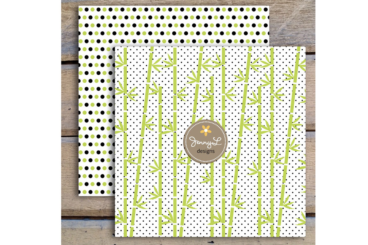 Panda Bear Digital Papers & Clipart, a Pattern Graphic by JennyL Designs (Photo 3 of 4)