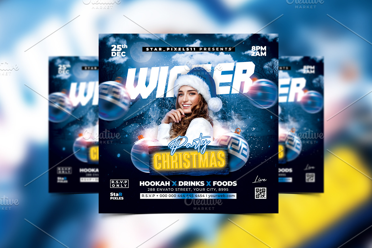 10 Christmas Party Flyer Bundle, a Flyer Template by StarPixles11 (Photo 11 of 12)