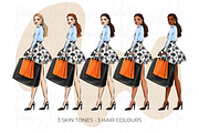 Shopping Girls clipart png, an Illustration by Parinaz Wadia Design (Thumbnail 3 of 10)