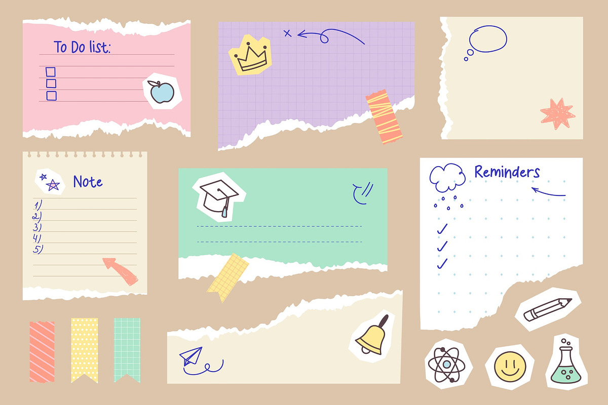 Cute Notes & Planner Illustrations, an Education Illustration by Anna Studio (Photo 10 of 12)