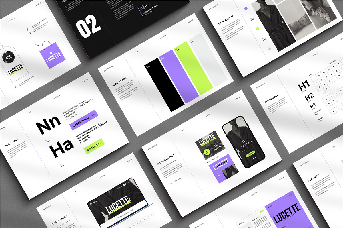 LUCETTE / Brand Guidelines, a Brochure Template by S A N D Y (Photo 9 of 12)