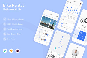 Bike Rental Mobile App UI Kit