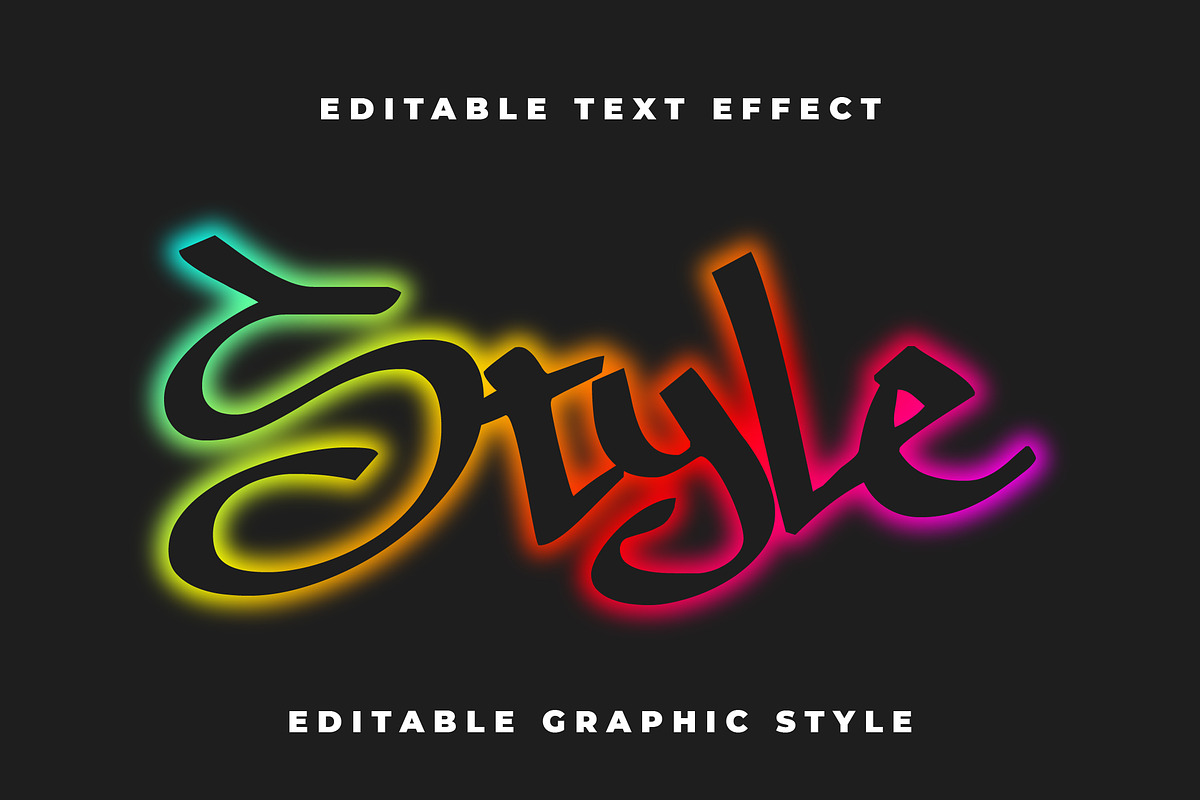 Graffiti Script Neon Text Effect
