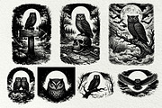Halloween Owl SVG Graphics, a Seasonal Illustration by DENIDigitalArtSudio (Thumbnail 4 of 6)
