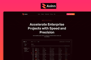 Axinn: Webflow SaaS Template, a Templates & Theme by Flow Samurai Templates