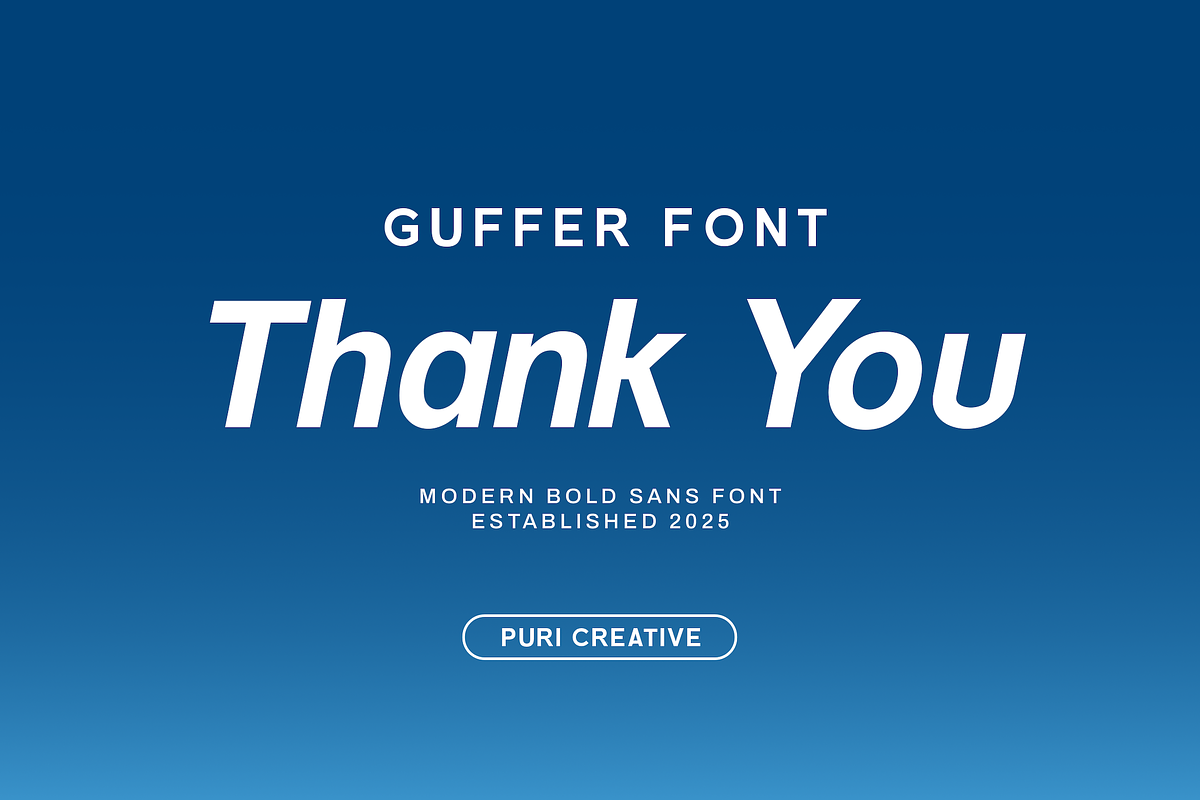 Guffber - Modern Bold Sans Font, a Sans Serif Font by PuriCreative (Photo 5 of 10)