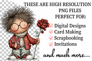 Quirky Valentine Boy Clipart, an Illustration by Daily.Designs (Thumbnail 2 of 7)