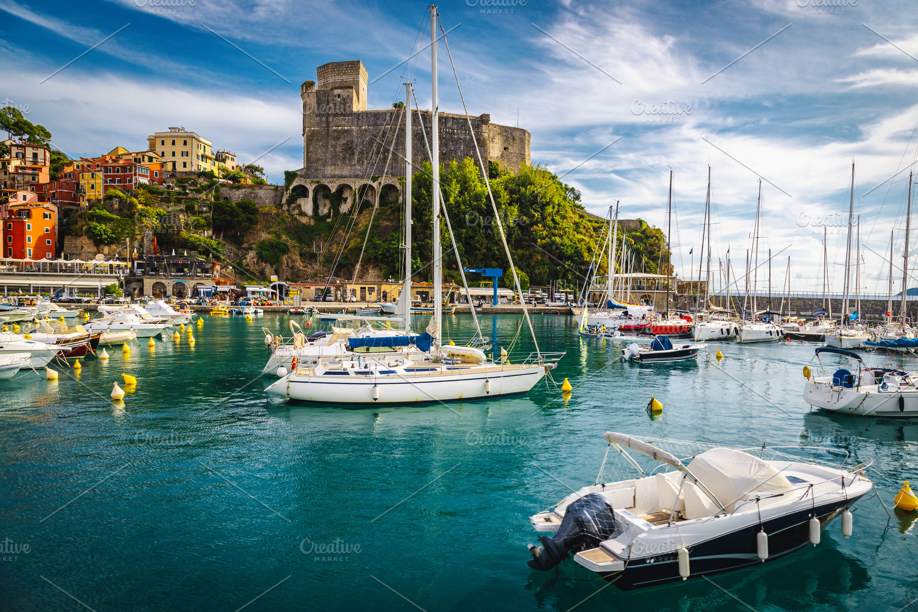 Sailing boats in the harbor, Italy, a Transportation Photo by Alpine Dreams