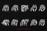 10 Bundle Dark Art Racoon Scary, an Illustration by Morspective (Thumbnail 6 of 7)