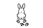 Cute Bunny Love Silhouette Icons, an Illustration by Creativeshirt (Thumbnail 42 of 51)