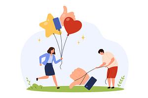 Giving Feedback Balloons design, an Object Illustration by Flashvector