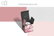 Candle With Cube Box Package Mockup, a Packaging Mockup by Sheikhadesign (Thumbnail 4 of 12)
