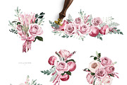 Watercolor flower - Snow pink Winter, an Illustration by Beigetime (Thumbnail 3 of 12)