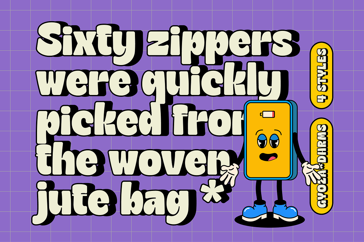 Gyoza - Cartoon Font Family, a Font by Dharmas Foundry (Photo 3 of 15)