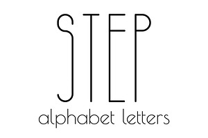 Alphabet letters Step font
