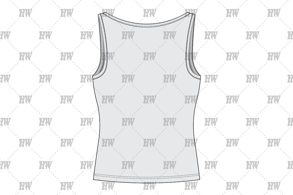 Scalloped Tank Fashion Flat, a Shirt Mockup by haydenwentworth (Photo 3 of 3)