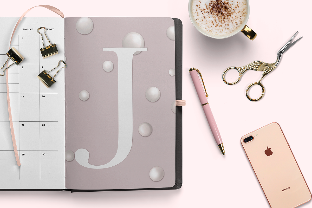 A5 Printable Planner Covers Set, a Stationery Template by The GG Shop (Photo 10 of 11)