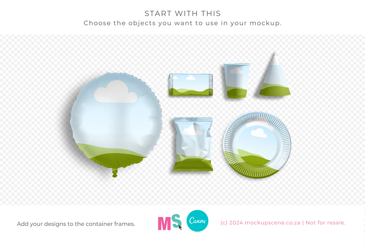 Party Printables Canva Mockup Set, a Packaging Mockup by Mockup Scene (Photo 7 of 12)