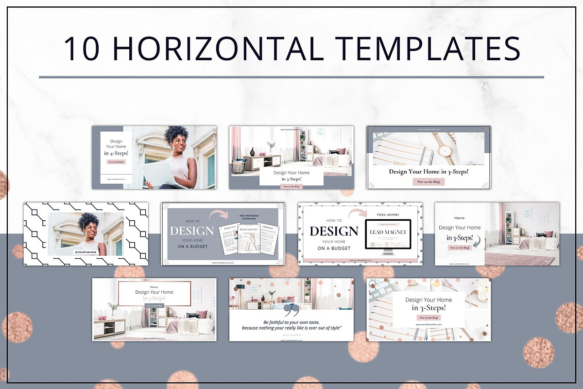Social Media & Pinterest Rose Gold, a Social Media Template by Lady Boss Studio (Photo 5 of 6)