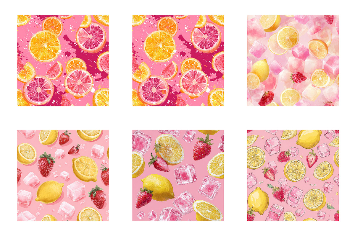 Pink Lemonade Seamless Digital Paper, a Graphic by CreationArt (Photo 6 of 7)