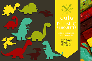 CUTE DINOSAUR SILHOUETTES
