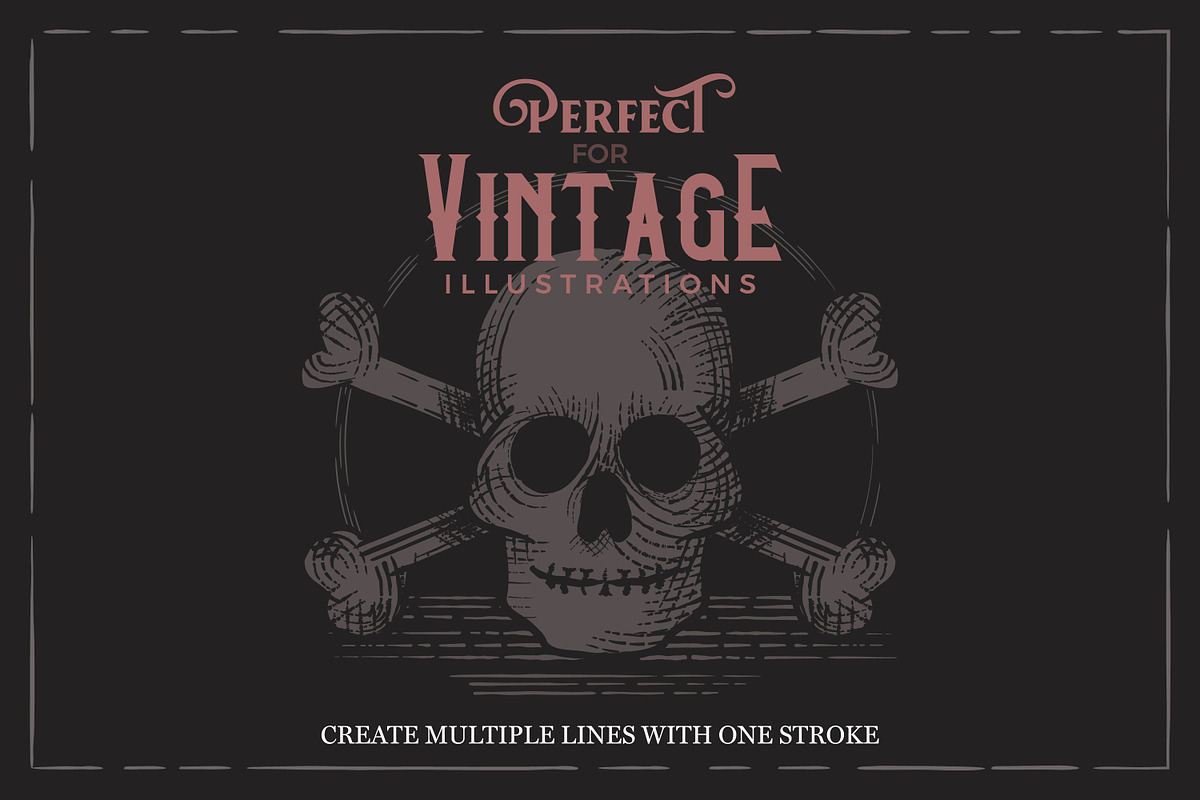 Vintage Illustrator Brushes preview 2