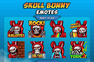 Bunny Grim Reaper Twitch Emotes