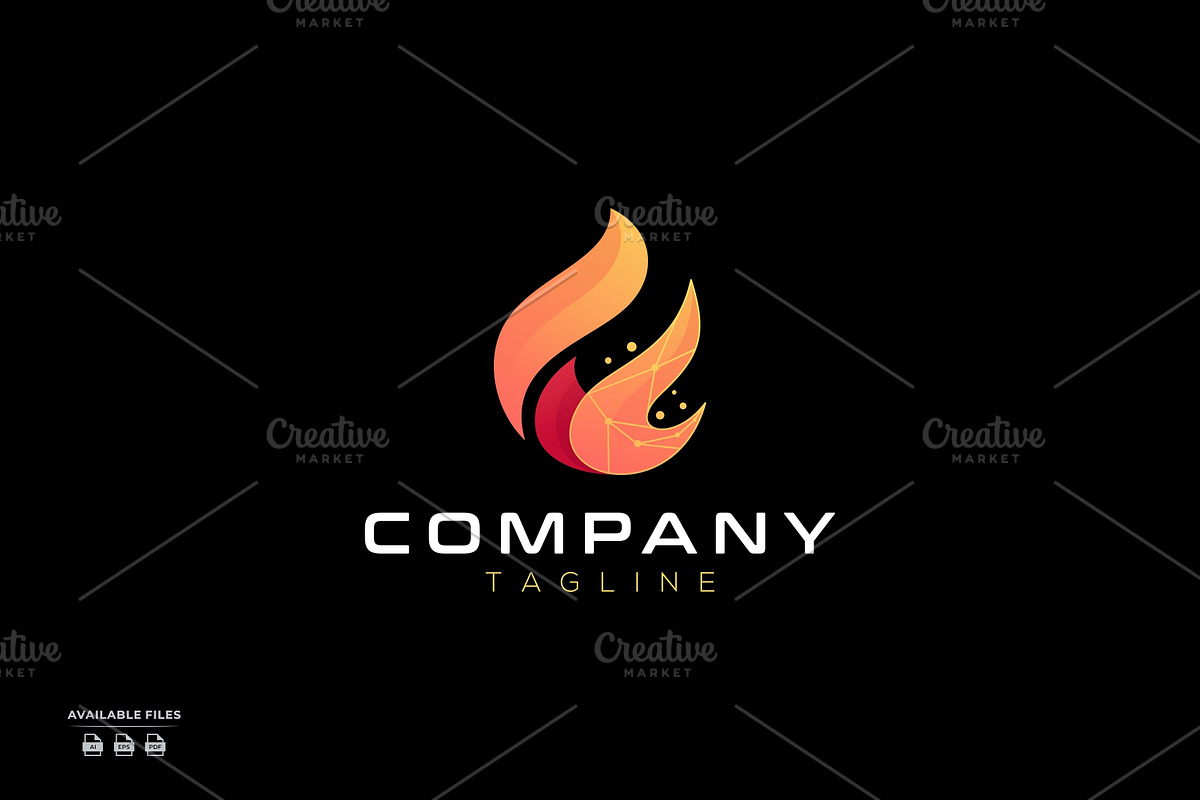 Letter F logo fire technology, a Branding & Logo Template by mhafifuadi
