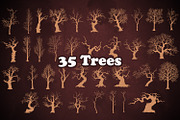 Winter Trees Photoshop Brushes, a Brush Add-On by ArtistMef (Thumbnail 3 of 6)