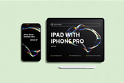 iPad Pro & iPhone 11 Pro Mockup, a Wearable Device Mockup by Pikachudesign (Thumbnail 3 of 5)
