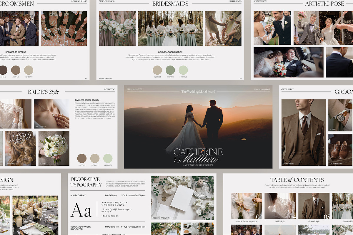 Wedding Mood Board Template (Digital, a Stationery Template by BrandPacks (Photo 6 of 6)