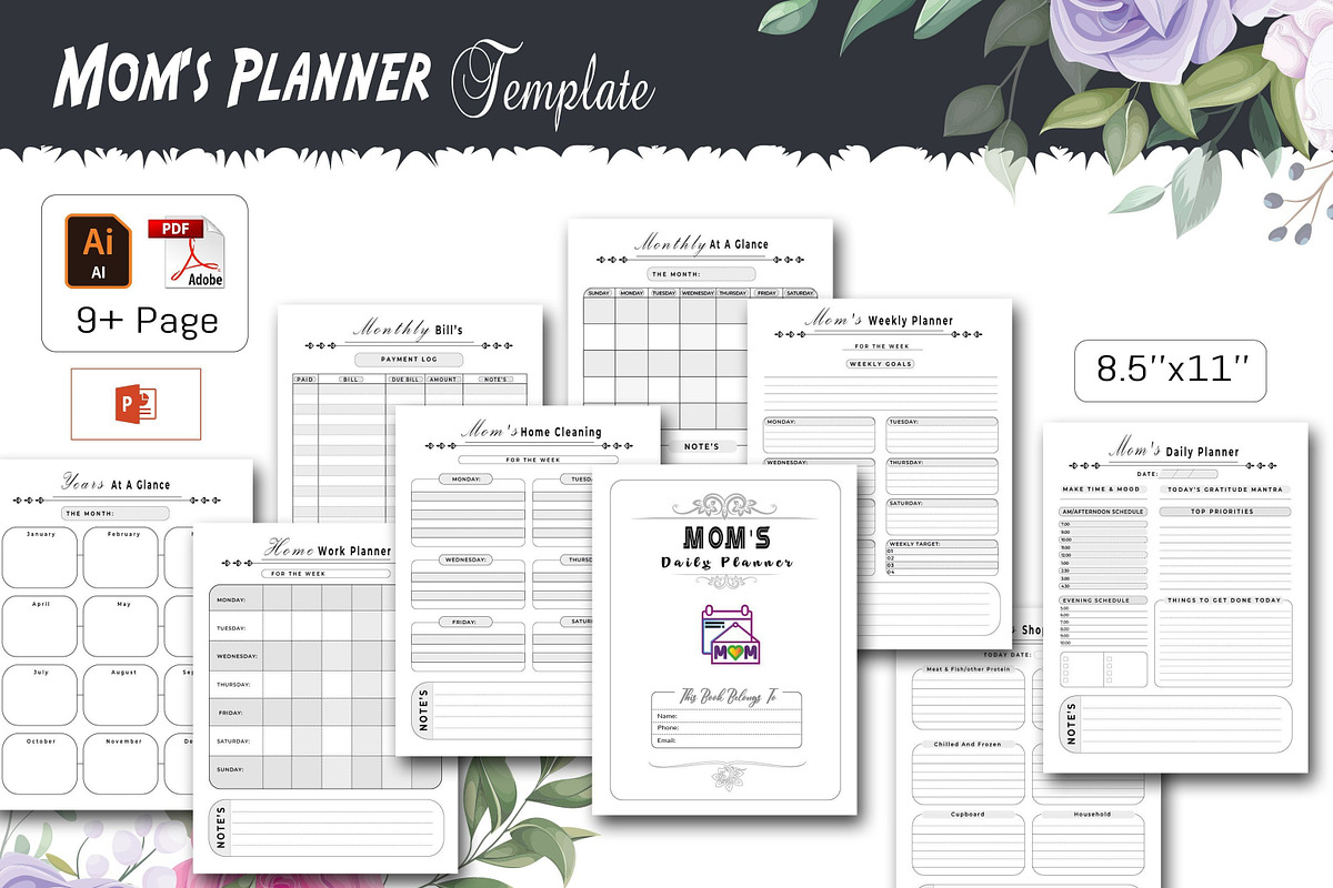 Mom's Planner, a Stationery Template by design_hut (Photo 1 of 3)