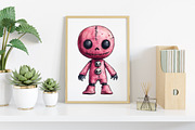 Watercolor Black Pink Halloween, an Illustration by Canvas Craft (Thumbnail 5 of 7)