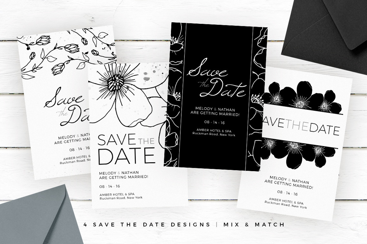 Petal Noir - Wedding Suite, an Invitation Template by AM Studio (Photo 6 of 9)