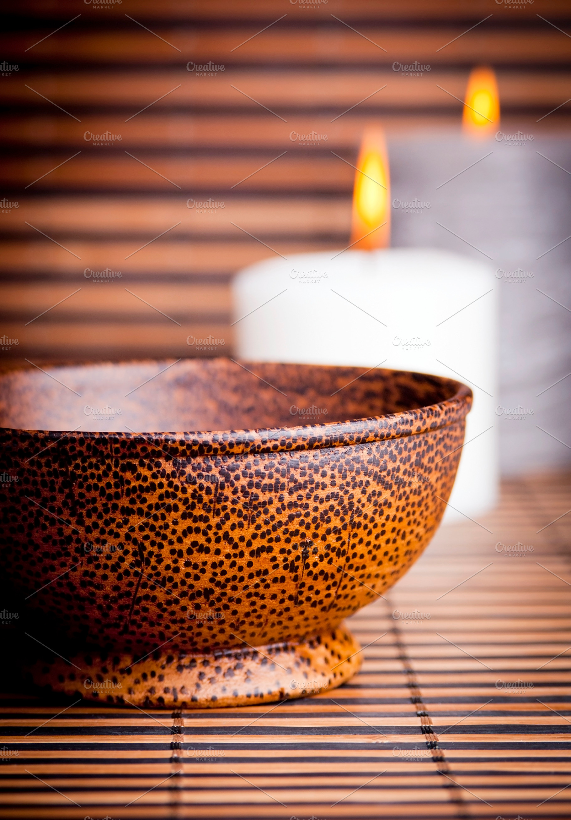 Exotic Bowl and Candles, a Food & Drink Photo by THP Creative
