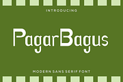 Pagar Bagus modern sans serif font, a Sans Serif Font by alanwarstd (Thumbnail 1 of 5)