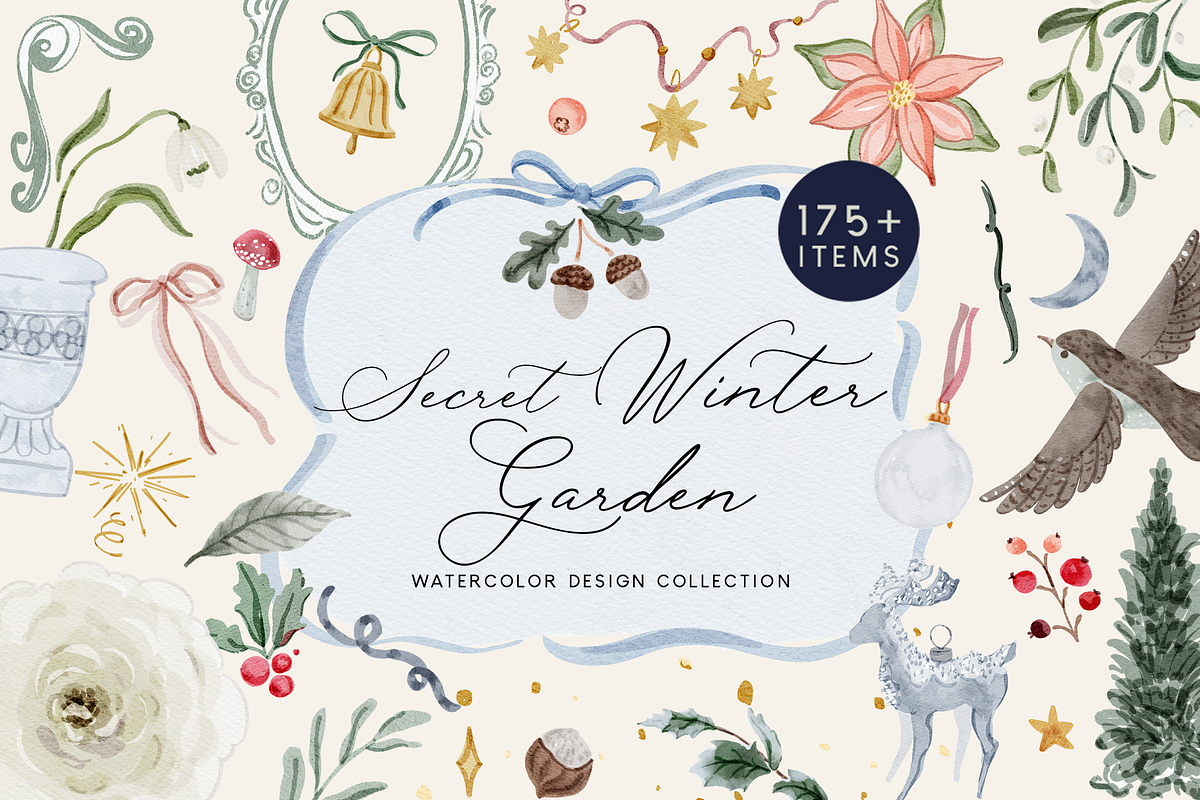 Secret Winter Garden Collection, a Decorative Illustration by Karma (Photo 1 of 21)