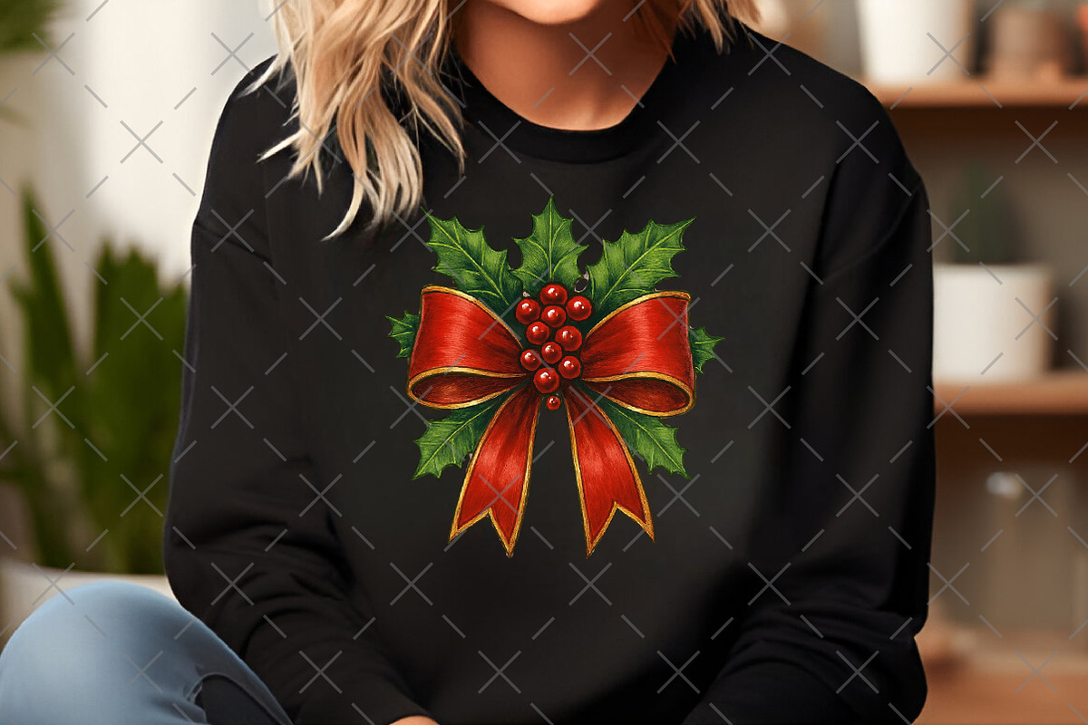 Red Coquette Christmas Bow PNG, an Illustration by Craft Nest (Photo 6 of 6)